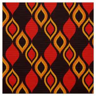 tela mod de patrón retro de los años 70