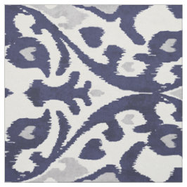 Tela Moda azul índigo azul blanco ikat patrones tribale