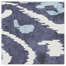 Tela Moda azul índigo y blanco ikat patrones tribales