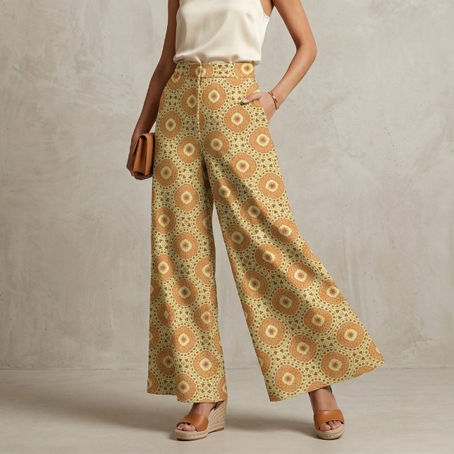 Tela Moda Boho Patrón geométrico amarillo y Naranja Mos (Subido por el creador)