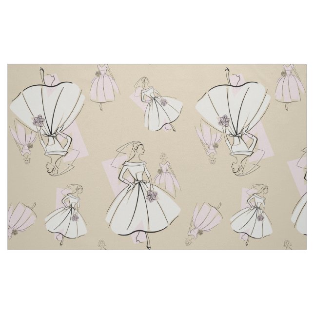 Tela Moda Bride Neutral Group Multi gran patrón ("Cuarto gordo" (fat quarter))