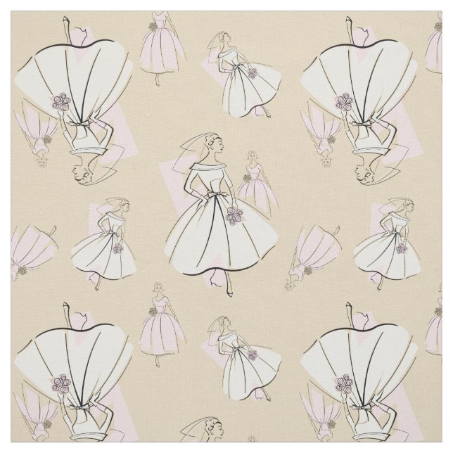 Tela Moda Bride Neutral Group Patrón multipequeño (Retal)