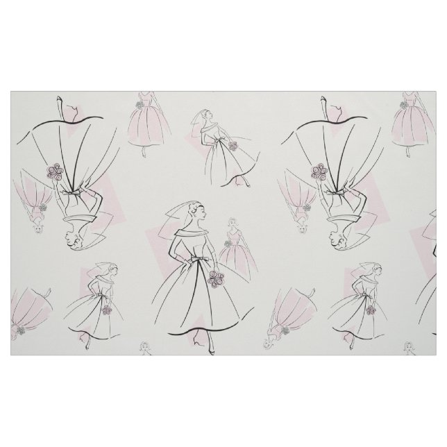 Tela Moda Bride Pink Group Multi gran patrón ("Cuarto gordo" (fat quarter))