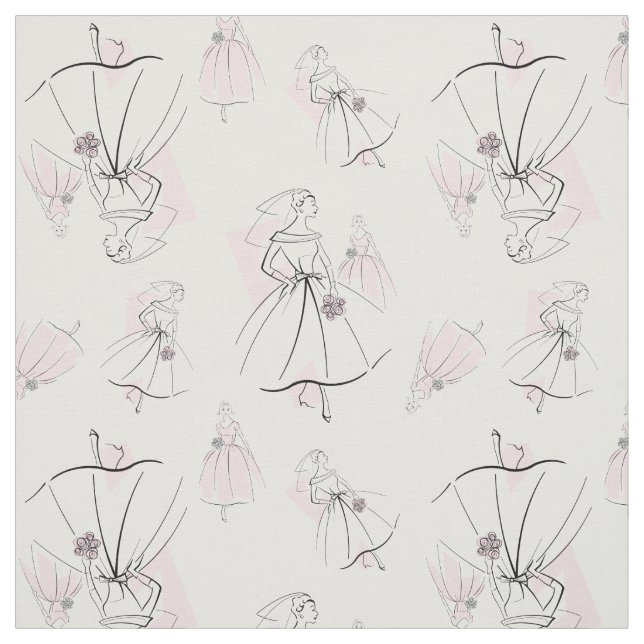 Tela Moda Bride Pink Group Multipequeño patrón (Retal)