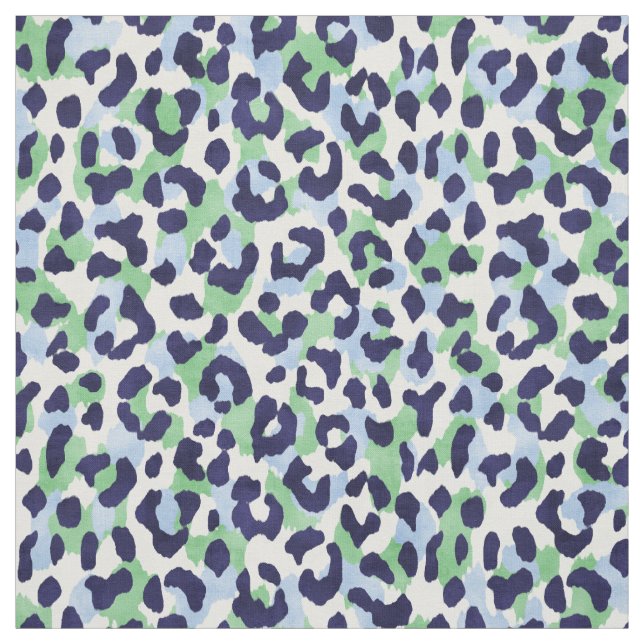Tela Moda color azul verde chita estampado (Retal)