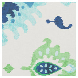 Tela Moda color azul verdoso ikat patrones tribales