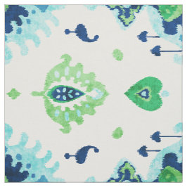Tela Moda color azul verdoso ikat patrones tribales