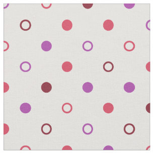 Tela Moda color coral púrpura polka patrones