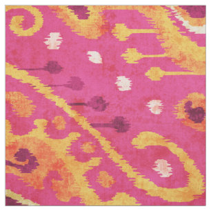 Tela Moda color rosa ikat patrón tribal