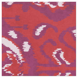 Tela Moda coloridos patrones tribales de ikat rojo y mo