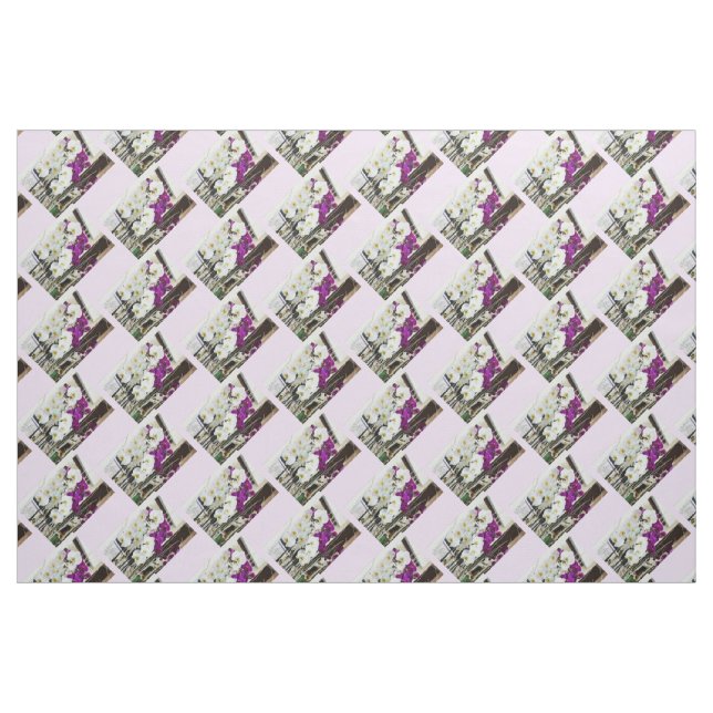 Tela Moda de flores orquídeas ("Cuarto gordo" (fat quarter))