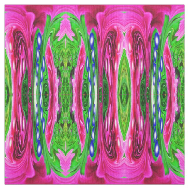 Tela Moda de la naturaleza rosa y verde (Retal)