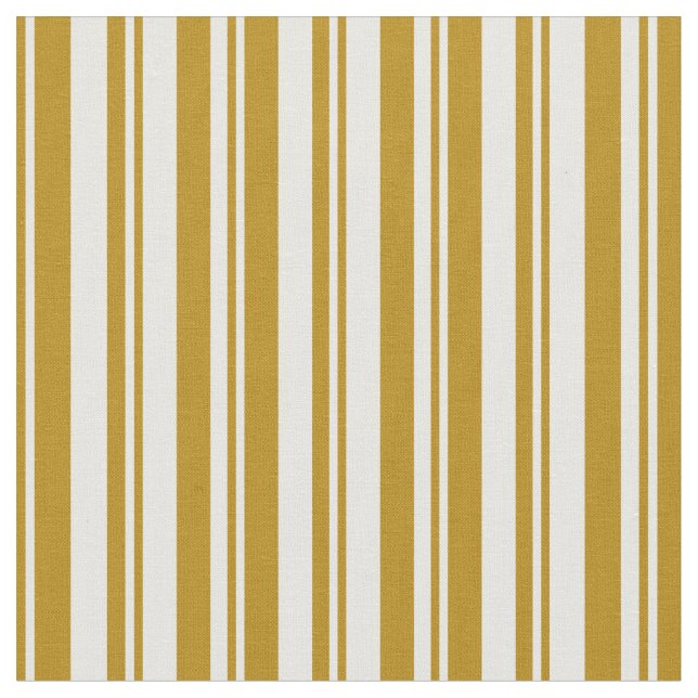 Tela Moda de oro oscuro y patrón blanco rayado/lineal (De cerca)