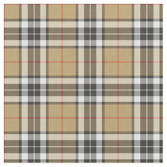 Tela Moda familiar Thomson Camel Tartan Plaid Pattern (De cerca)