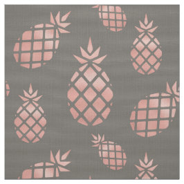 Tela Moda Gris y Rosa Oro Pineapple Upholsteria