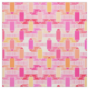 Tela Moda industrial Art Decó - rosa, melocotón, oro
