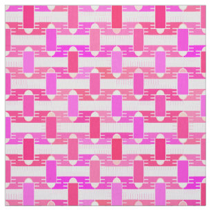 Tela Moda industrial del art déco - rosa, fucsia,