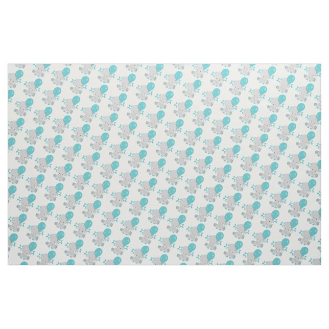 Tela Moda Madera Elefante Verde azulado Género Bebé Neu ("Cuarto gordo" (fat quarter))