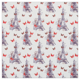 Tela Moda Púrpura de la Torre Eiffel Parisiense