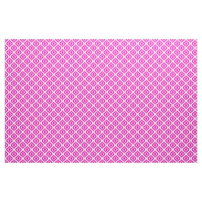 Tela Moda retro rosa caliente brillante patrón Ikat Dro ("Cuarto gordo" (fat quarter))