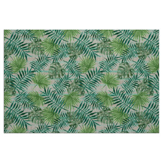 Tela Moda retro Trópica Palmilla Verde Patrón de hojas