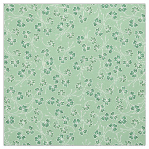Tela Moda Shamrock verde oscuro y blanco en verde pálid