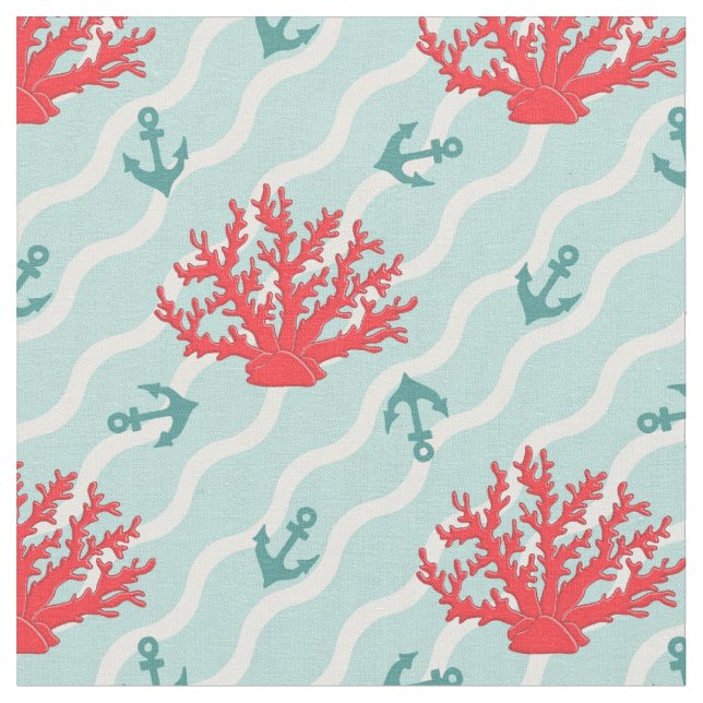 Tela Modelo 1 del coral rojo (De cerca)
