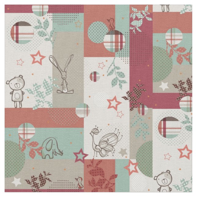 Tela Modelo 2 del edredón del bebé (De cerca)