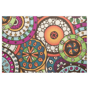 Tela Modelo abstracto retro de moda enrrollado de Boho
