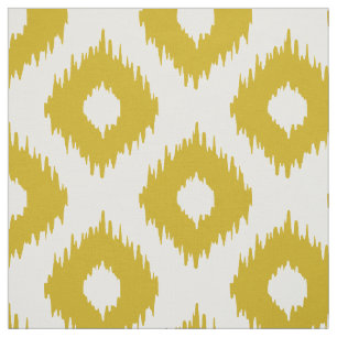 Tela Modelo amarillo de Ikat de la mostaza