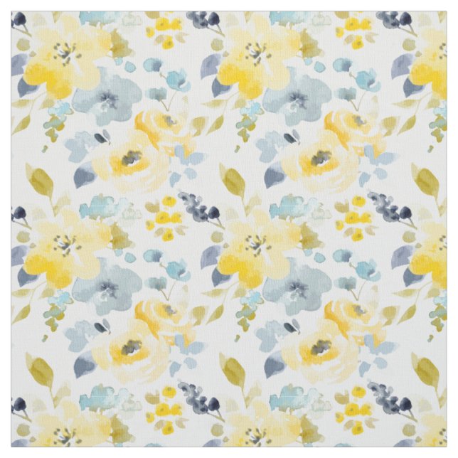 Tela Modelo amarillo y azul de la acuarela (Retal)