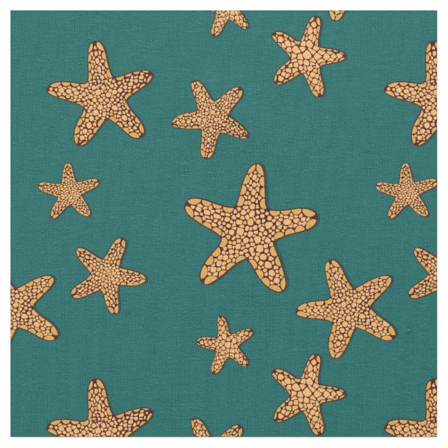 Tela Modelo anaranjado de las estrellas de mar (De cerca)