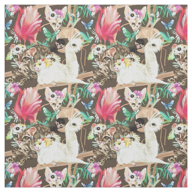 Tela Modelo animal tropical (Retal)