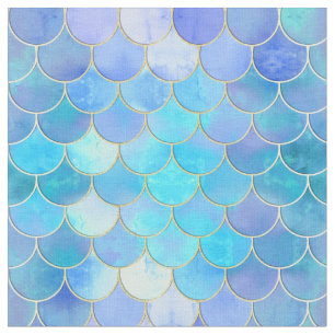 Tela Modelo Aqua Pearlescent & Gold Mermaid