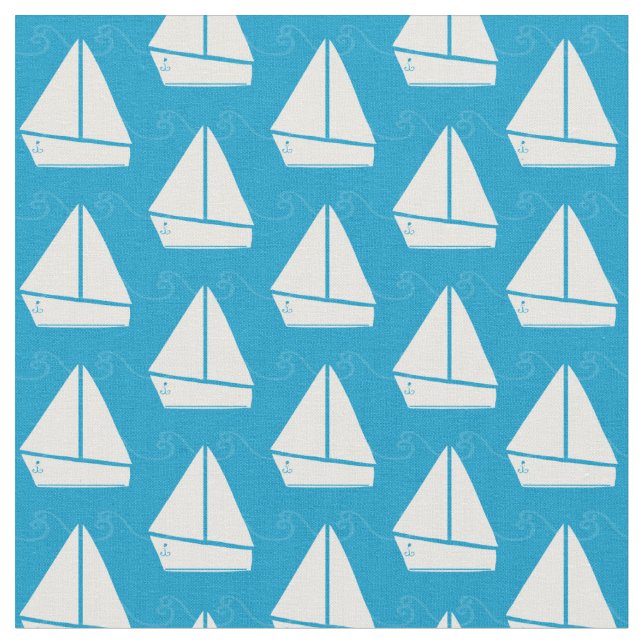 Tela Modelo azul claro del velero (De cerca)