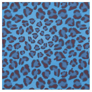 Tela modelo azul de la textura del leopardo