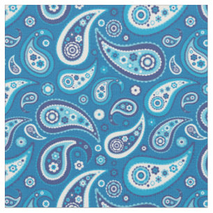 Tela Modelo azul de Paisley del zafiro retro
