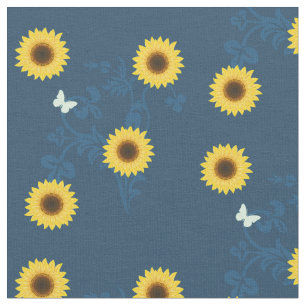 Tela modelo azul del girasol