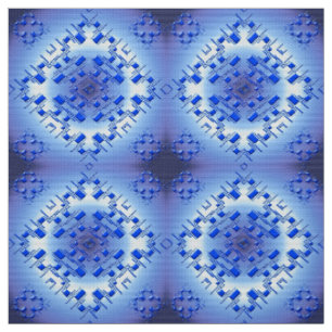 Tela modelo azul geométrico étnico abstracto
