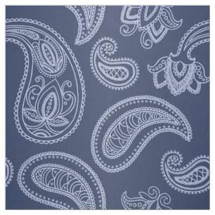 Tela Modelo azul marino elegante de Paisley