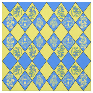 Tela Modelo azul y amarillo del Chinoiserie del