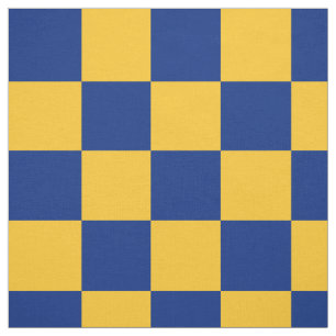 Tela Modelo azul y amarillo del tablero de damas
