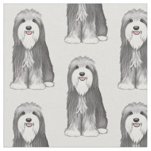 Tela Modelo barbudo del perro del dibujo animado del