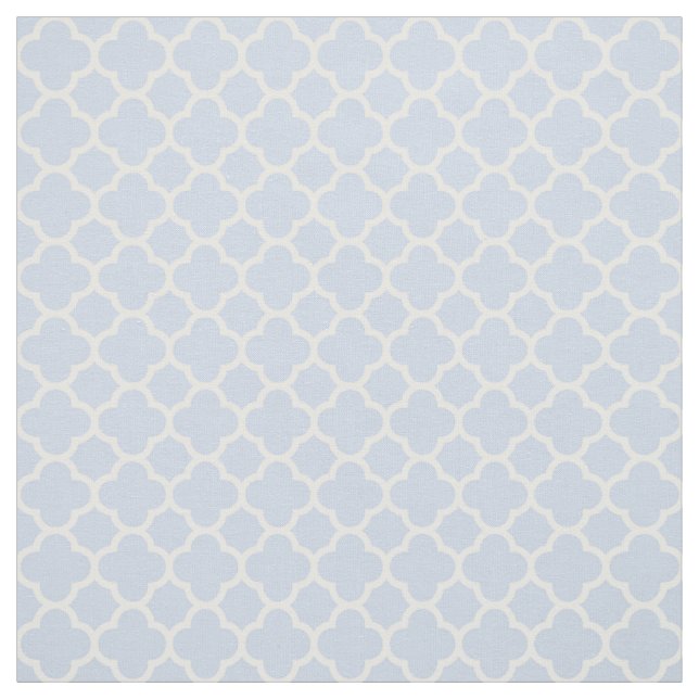 Tela Modelo blanco azul claro de Quatrefoil (Retal)