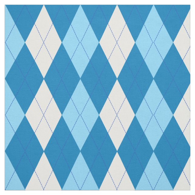 Tela Modelo blanco del trullo el | Skyblue el | Argyle (Retal)