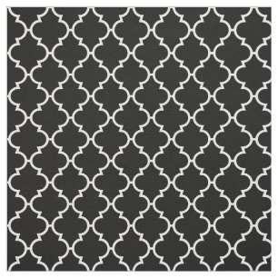 Tela Modelo blanco negro de Quatrefoil