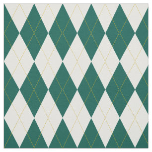 Tela Modelo blanco verde oscuro de Argyle del diamante
