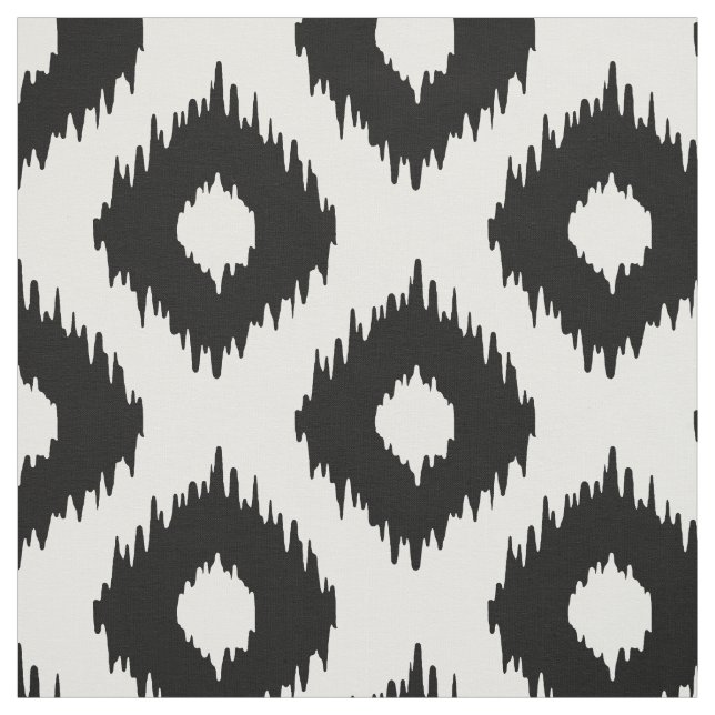 Tela Modelo blanco y negro de Ikat (Retal)