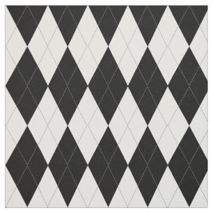 Tela Modelo blanco y negro elegante de Argyle