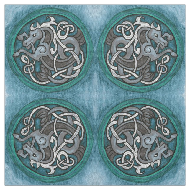 Tela Modelo céltico del Seahorse (Retal)